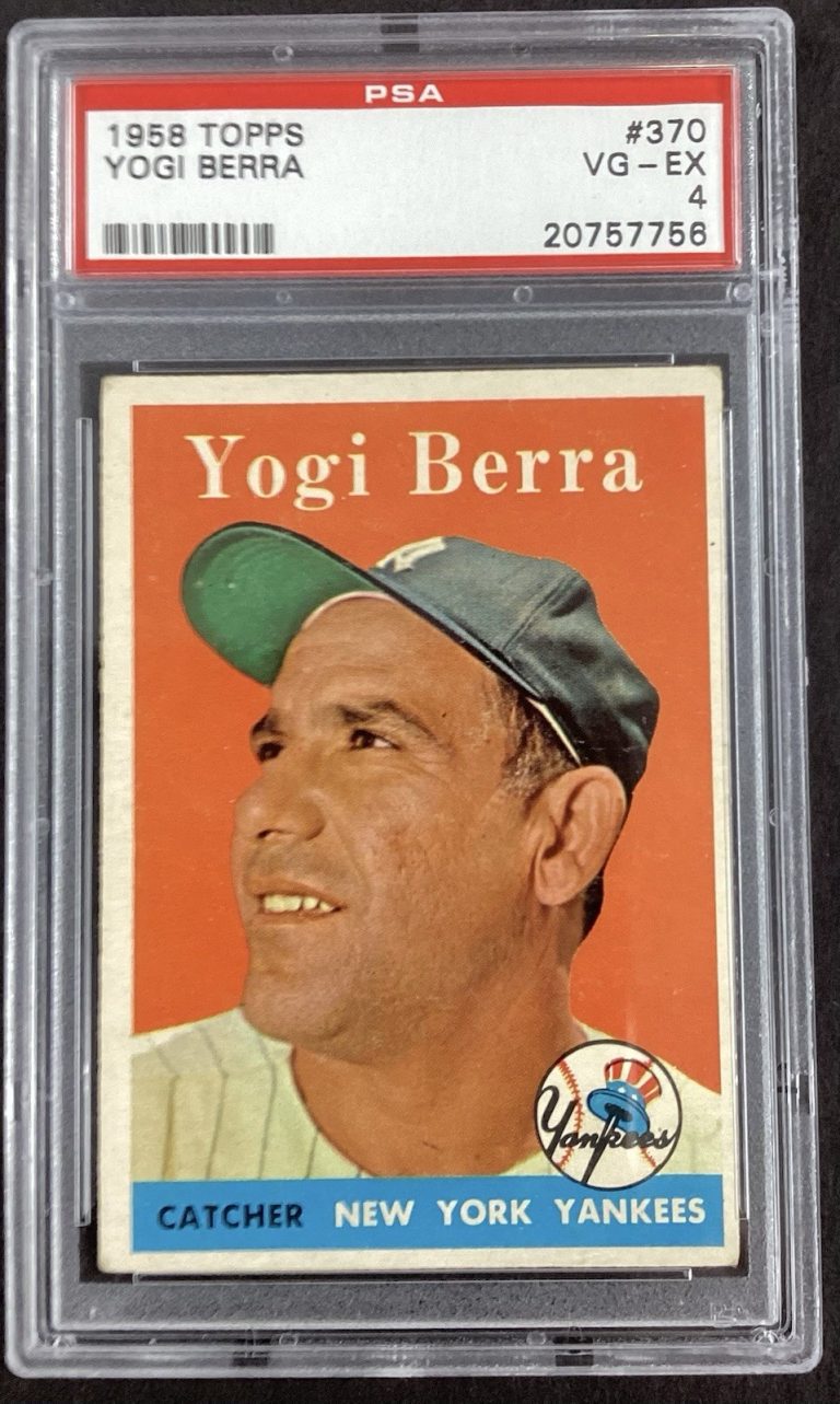 1958 Topps #370 Yogi Berra New York Yankees PSA 4 VG-EX Sharp HOF Baseball Card