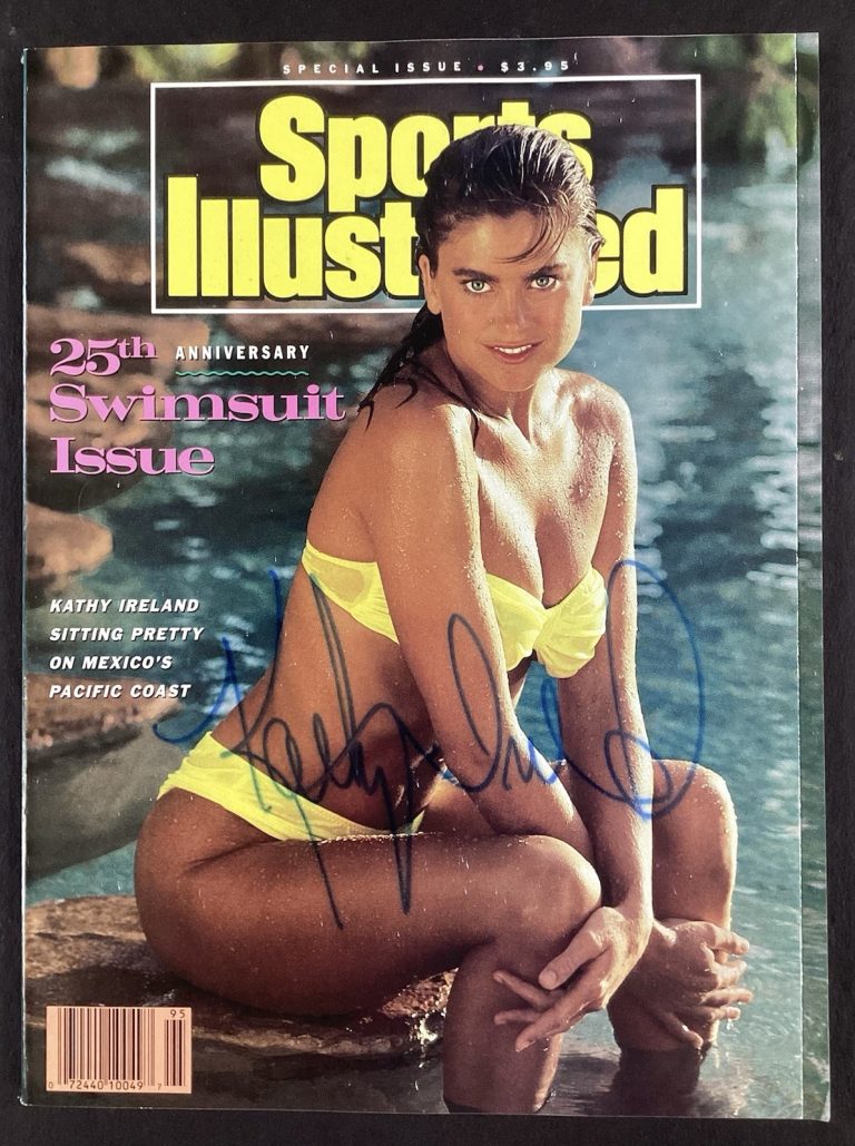 Kathy Ireland Signed Sports Illustrated 2/89 Swimsuit Newsstand Autograph JSA 2