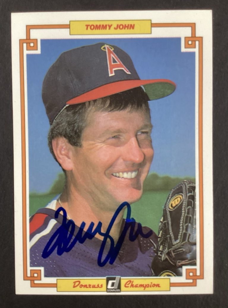 Tommy John Signed 1984 Donruss Champion #36 Angels Card Baseball TPG