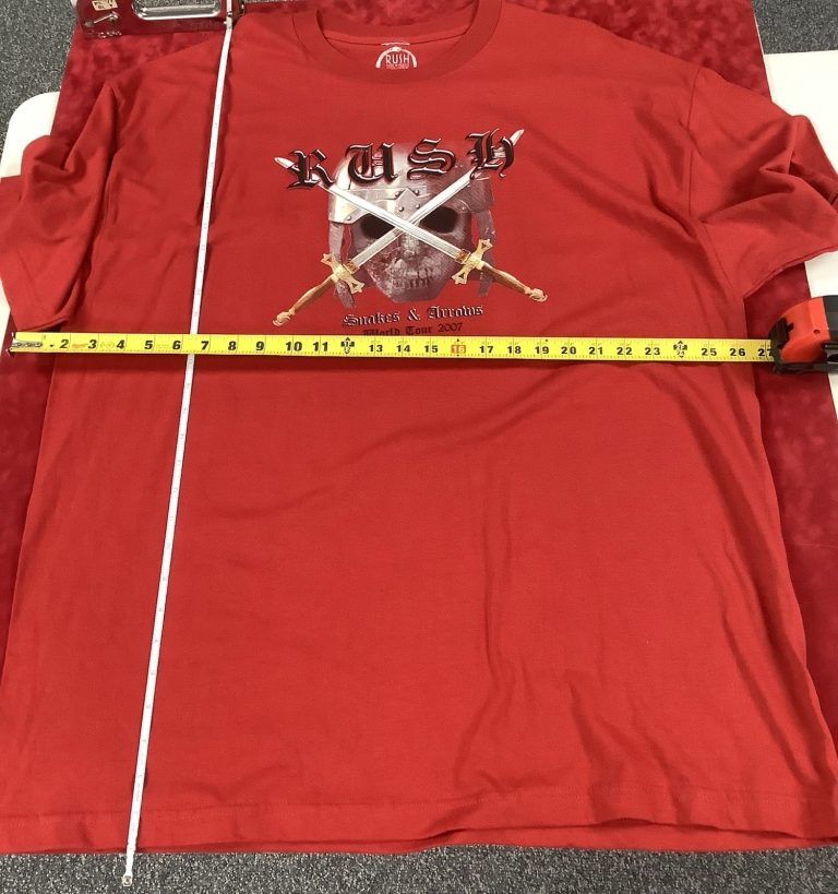 Vintage Rush 2007 Snakes & Arrows Red T-Shirt 2X Tour Concert Rock Original