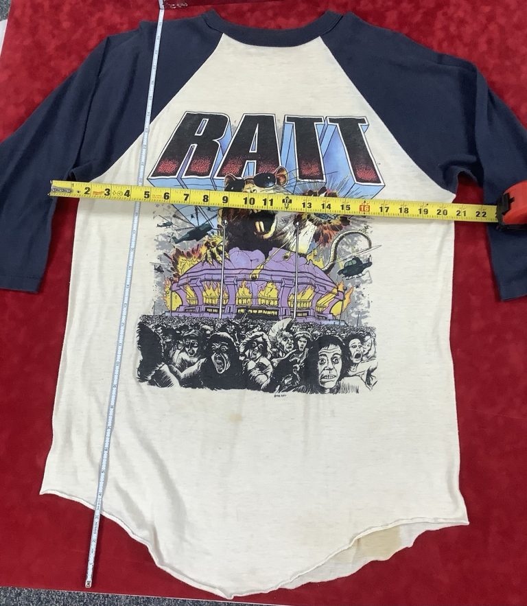 Vintage Ratt 1985 World Tour Raglan T-Shirt XL Tour Concert Rock Original
