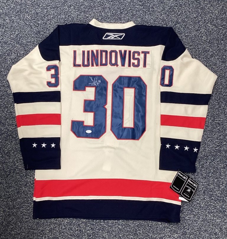 Henrik Lundqvist Signed 2012 Winter Classic Jersey #30 Rangers Hockey Auto JSA