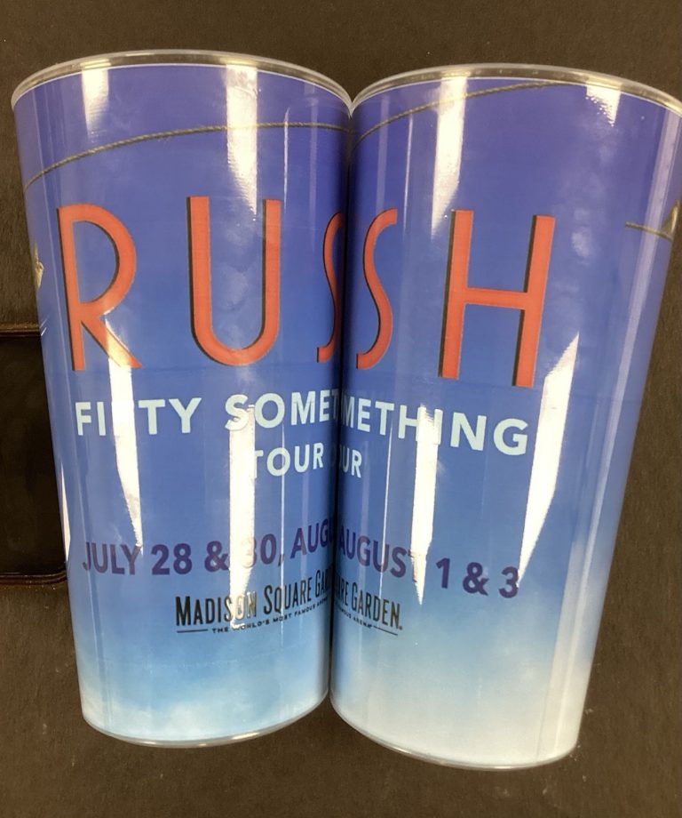 (2) RUSH Madison Square Garden 2026 Souvenir Beverage Cups Fifty Something Tour