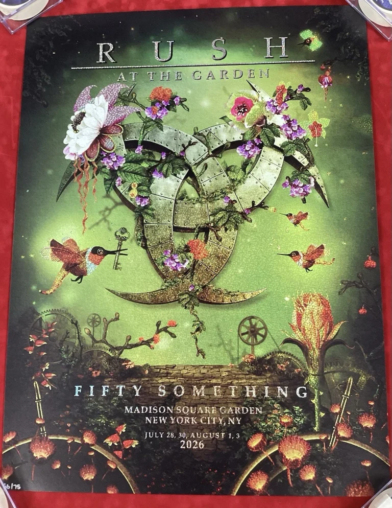 Rush Poster Foil MSG 2026 Madison Square Garden New York 57/75 Fifty Something