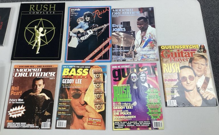 Rush Lot of 7 Vintage Magazines 1982-1994 Rock Music Geddy Lifeson Peart HOF