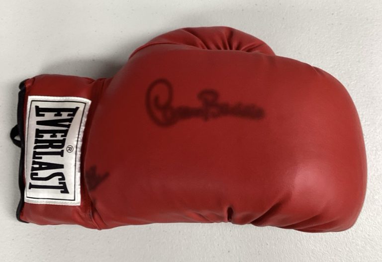 Carmen Basilio Signed Boxing Glove Red Everlast HOF Autograph TPG