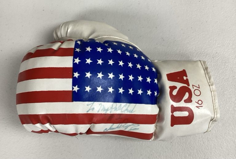 Chuck Wepner Signed Boxing Glove Red White Blue The Real Rocky Autograph TPG