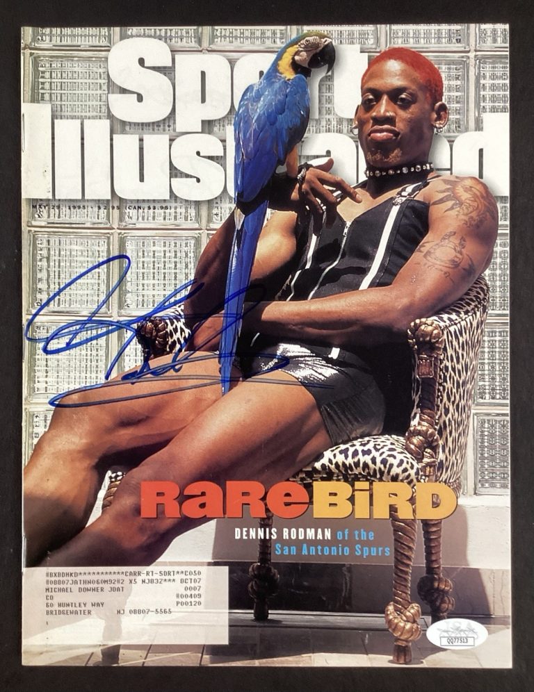 Dennis Rodman Signed Sports Illustrated 5/29/95 Rare Bird Auto Spurs HOF JSA