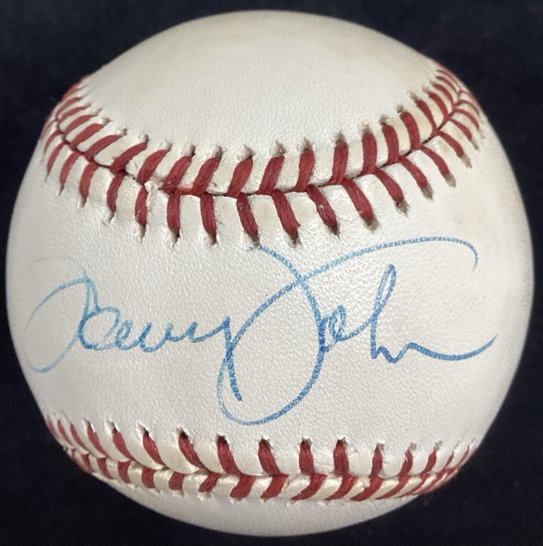 Tommy John Signed Baseball OMLB Bobby Brown Yankees Dodgers Autograph TPG