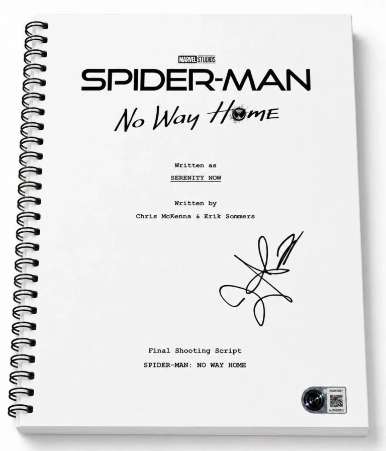 Zendaya Signed Autograph Spider-Man No Way Home Full Script Screenplay Beckett