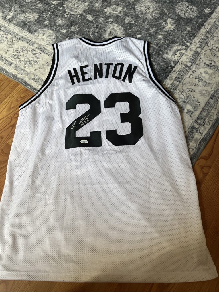 PROVIDENCE FRIARS- LADONTAE HENTON SIGNED AUTOGRAPH JERSEY ACOA COA BASKETBALL