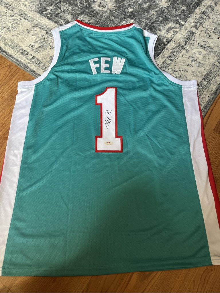 GONZAGA BULLDOGS MARK FEW SIGNED AUTOGRAPHED JERSEY PSA COA HOF COACH