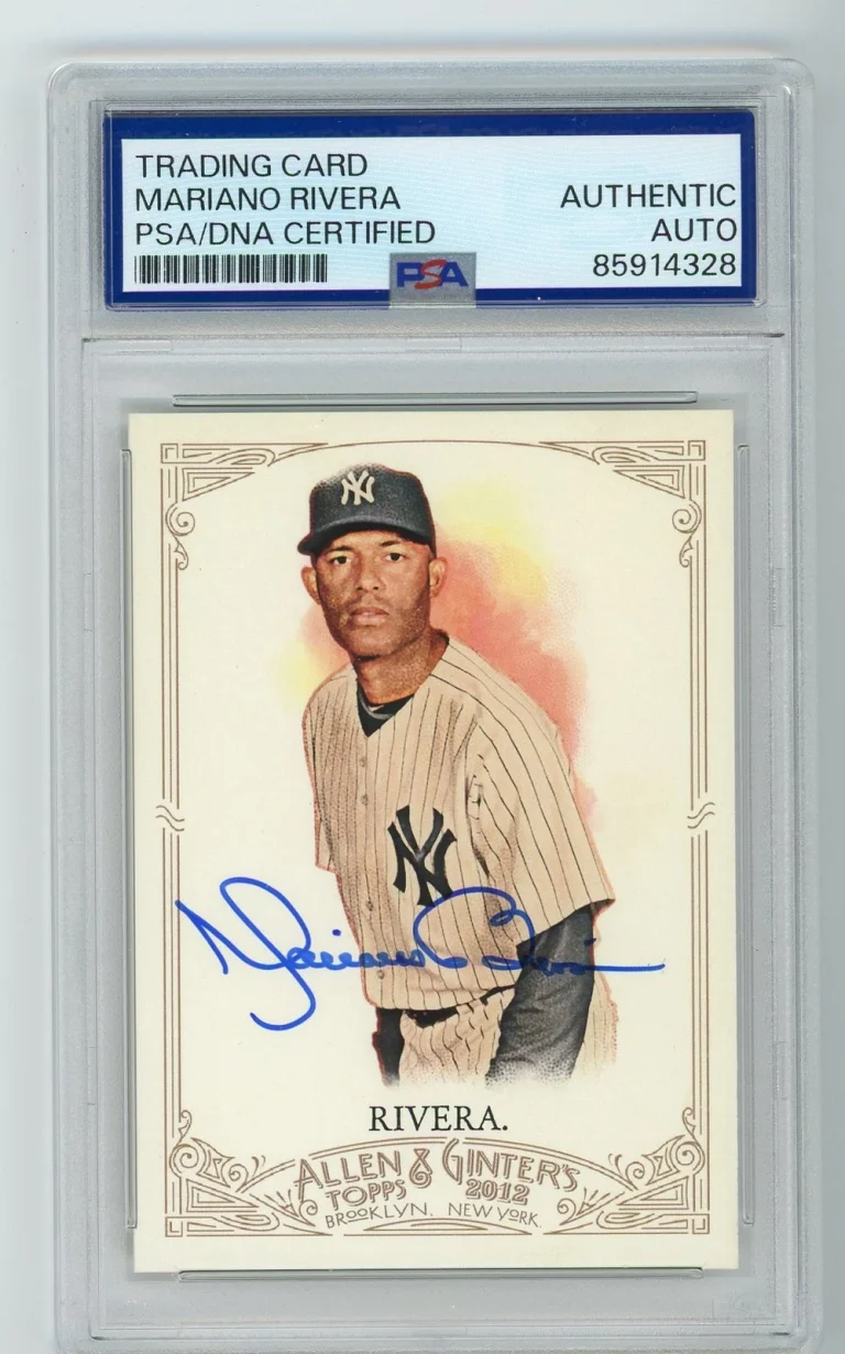 Signed Baseball Card Auto Mariano Rivera 2012 Allen Ginter #120 Yankees PSA/DNA
