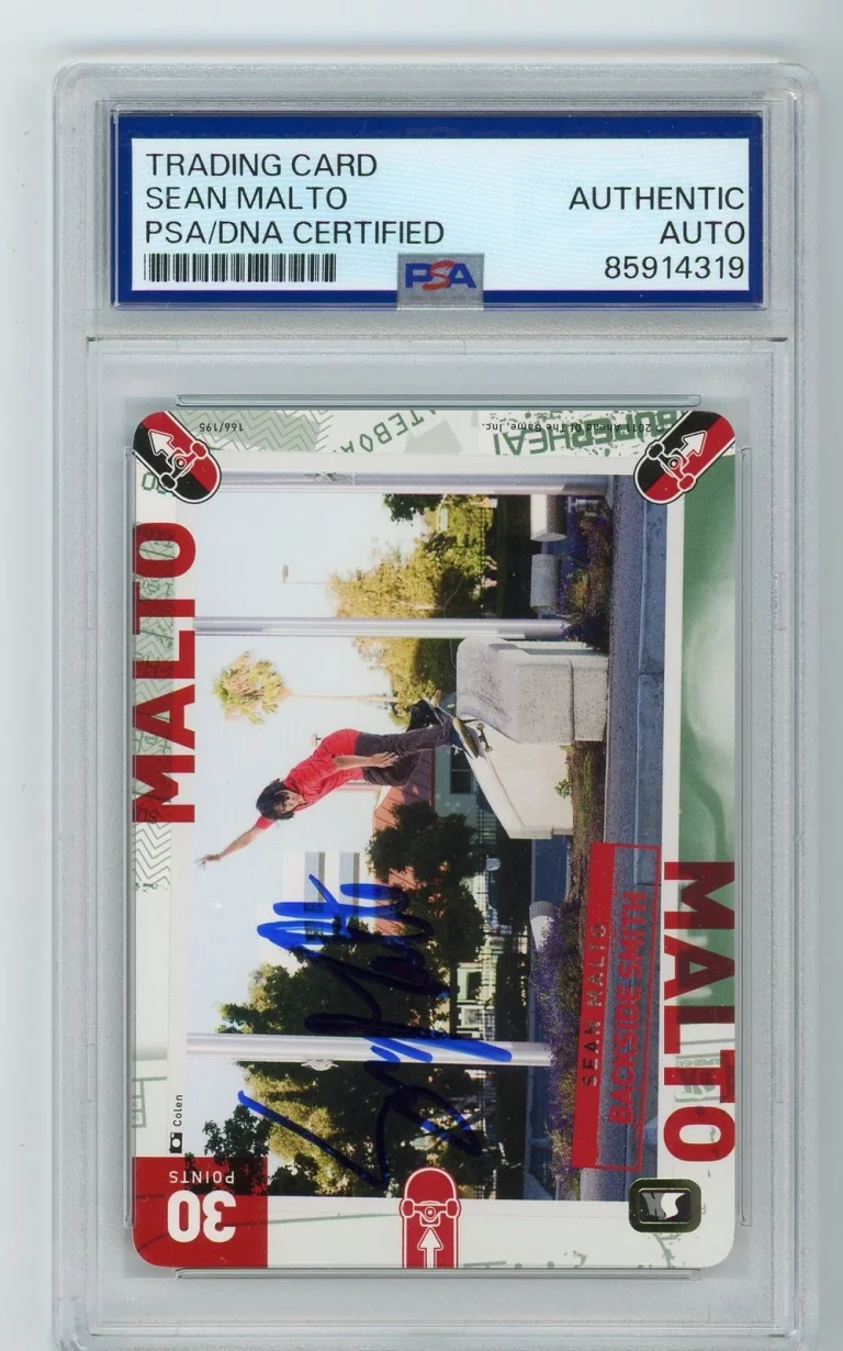 Signed Skateboard Card Auto Sean Malto Superheat 2011 X-Games Silver PSA/DNA