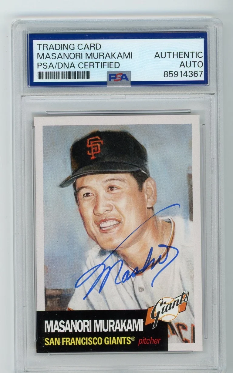 Signed Baseball Card Auto Masanori Murakami 2023 Topps Living #654 Japan PSA/DNA