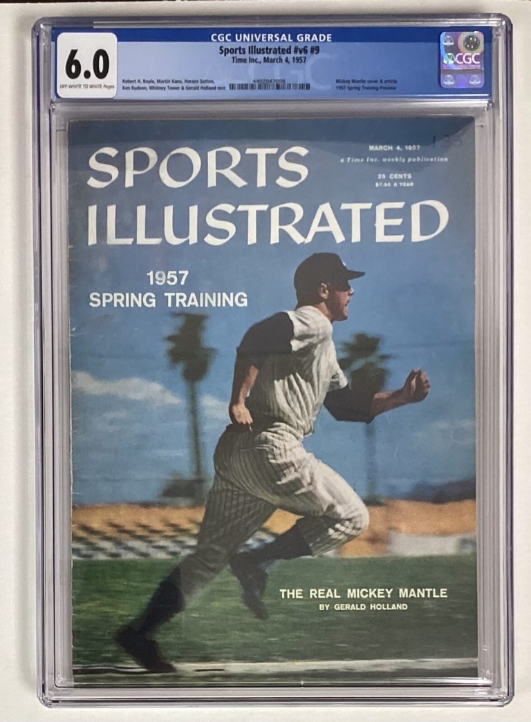 Sports Illustrated March 4 1957 Mickey Mantle Baseball CGC 6.0 Newsstand