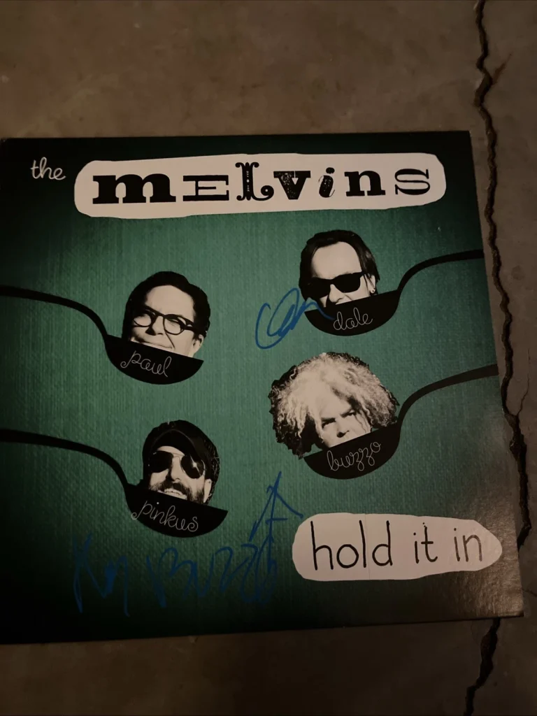 Hold It In The Melvins signed Autographed Vinyl Buzz Osborne Dale Crover JSA