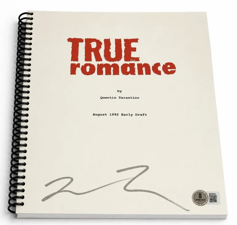 Quentin Tarantino Signed Autograph True Romance Full Script Screenplay Beckett
