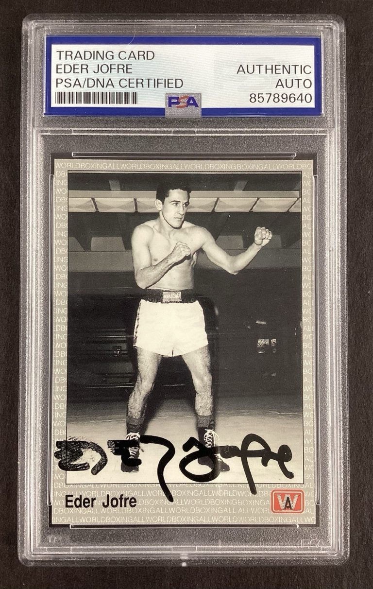 Eder Jofre Signed 1991 AW Sports #92 Boxing Card Heavyweight Auto PSA/DNA