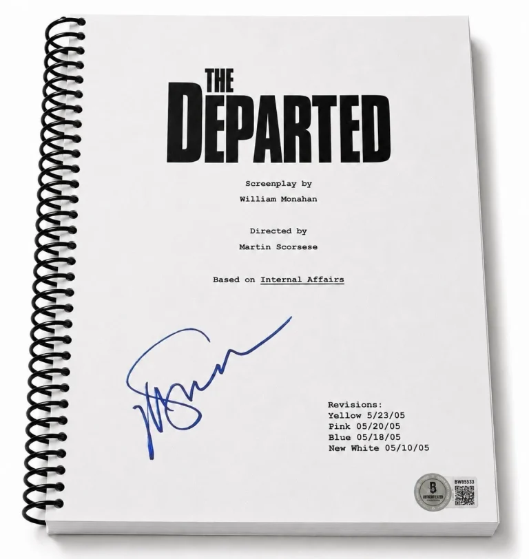 Martin Scorsese Signed Autograph The Departed Full Script Screenplay Beckett BAS
