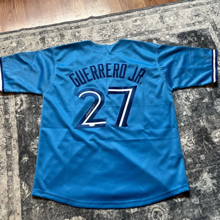 Toronto Vladimir Guerrero Jr Signed Pro Style Blue Custom Jersey JSA COA