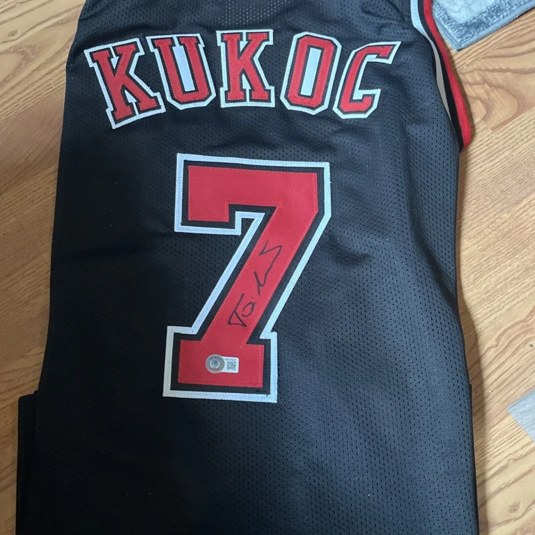 Chicago Bulls Toni  Kukoc Signed Autograph Custom Jersey BAS Authenticated