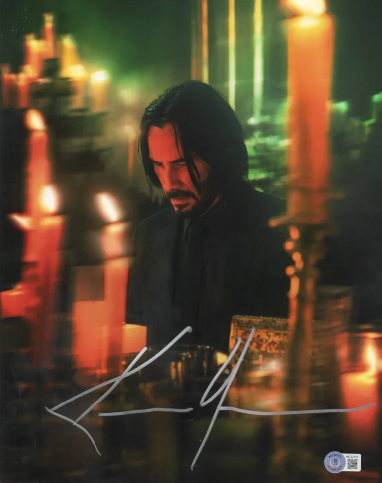 Keanu Reeves Signed 11x14 Photo John Wick Authentic Autograph Beckett LOA
