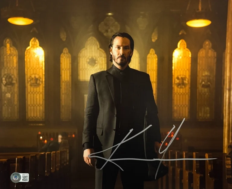 Keanu Reeves Signed 11x14 Photo John Wick Authentic Autograph Beckett LOA