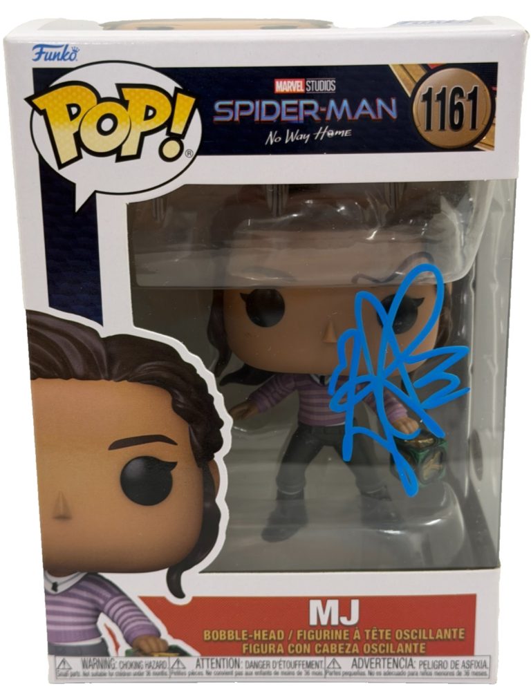 Zendaya Signed MJ Funko Spider-Man No Way Home Funko Authentic Autograph JSA
