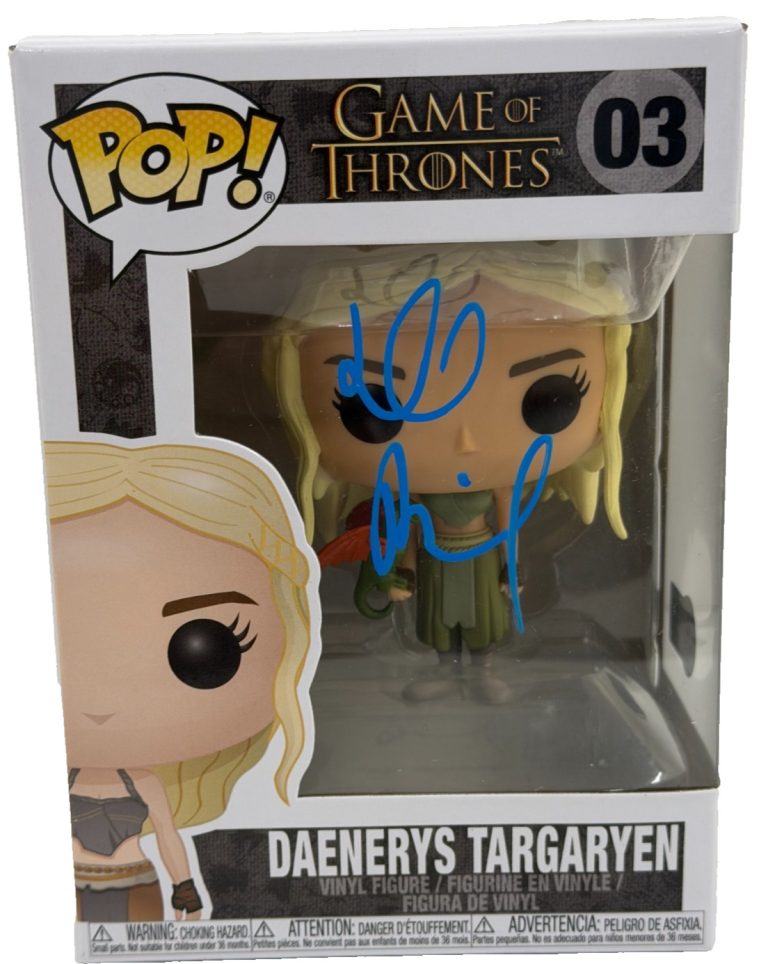 David Benioff Signed Daenrys Targaryen Funko Game of Thrones Autograph Beckett