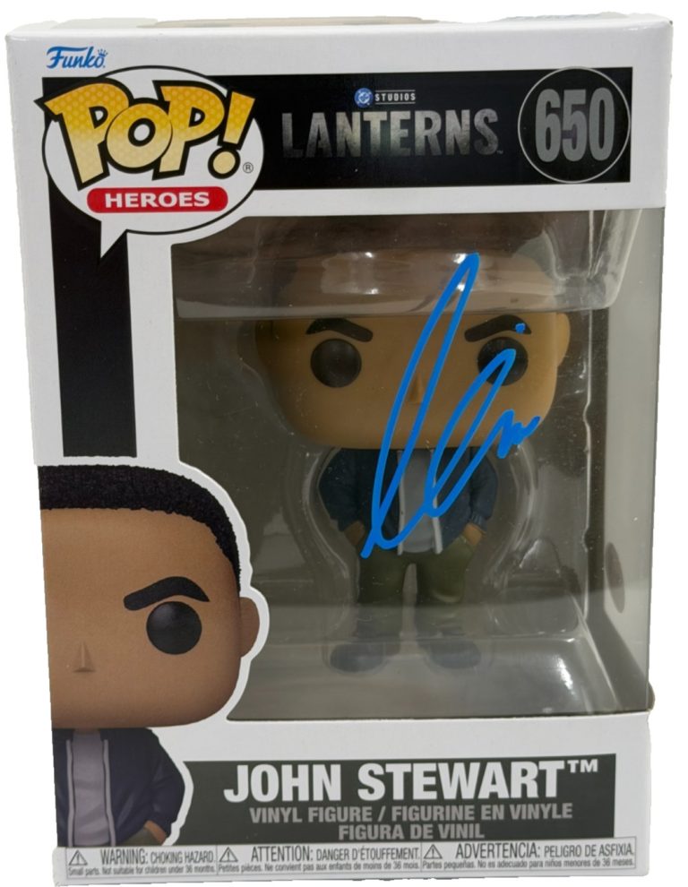 Aaron Pierre Signed John Stewart Funko Lanterns Authentic Autograph JSA Hologram