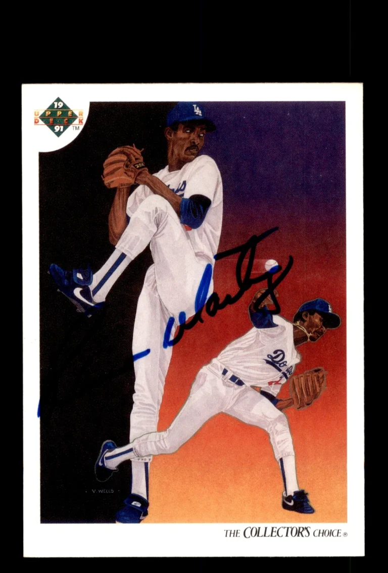 Signed Baseball Card Auto Ramon Martinez 1991 Upper Deck #78 Los Angeles Dodgers