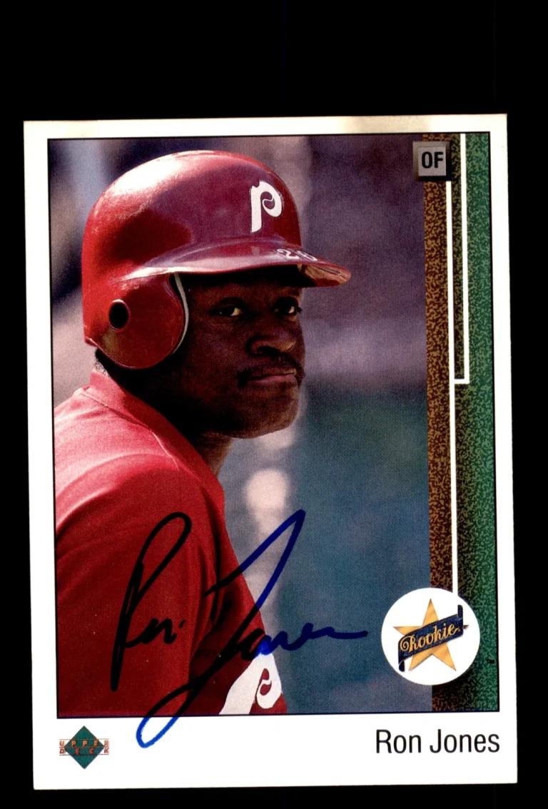 Signed Baseball Card Auto Ron Jones 1989 Upper Deck #11 Philadelphia Phillies