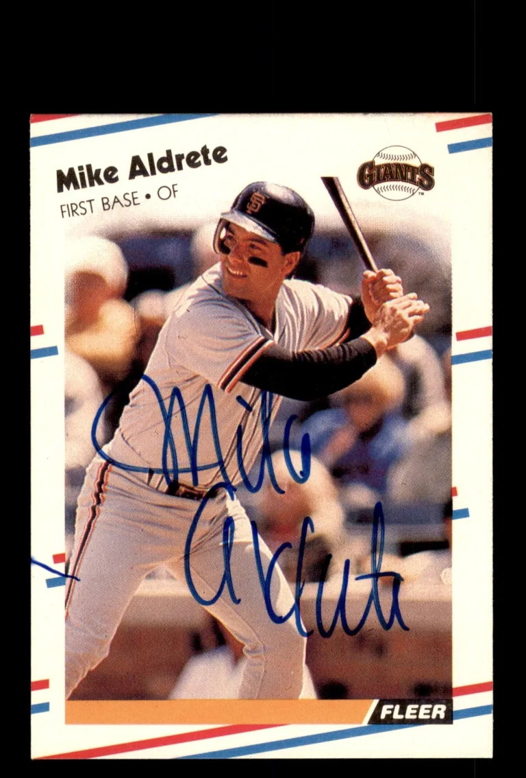Signed Baseball Card Auto Mike Aldrete 1988 Fleer #76 San Francisco Giants