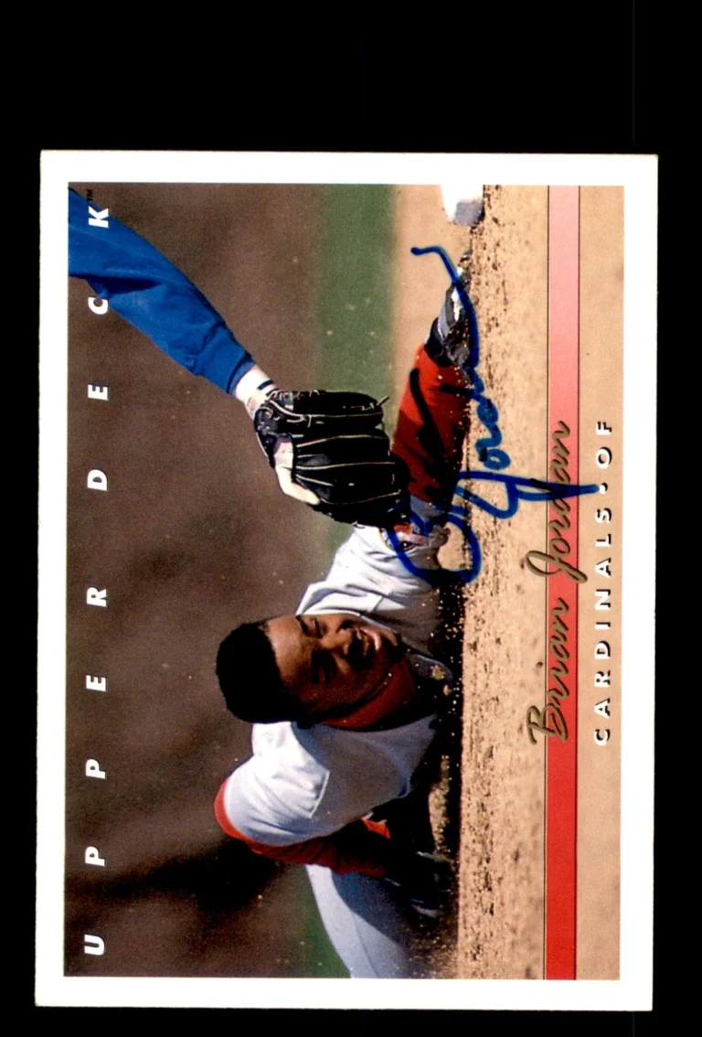 Signed Baseball Card Auto Brian Jordan 1993 Upper Deck #596 St. Louis Cardinals