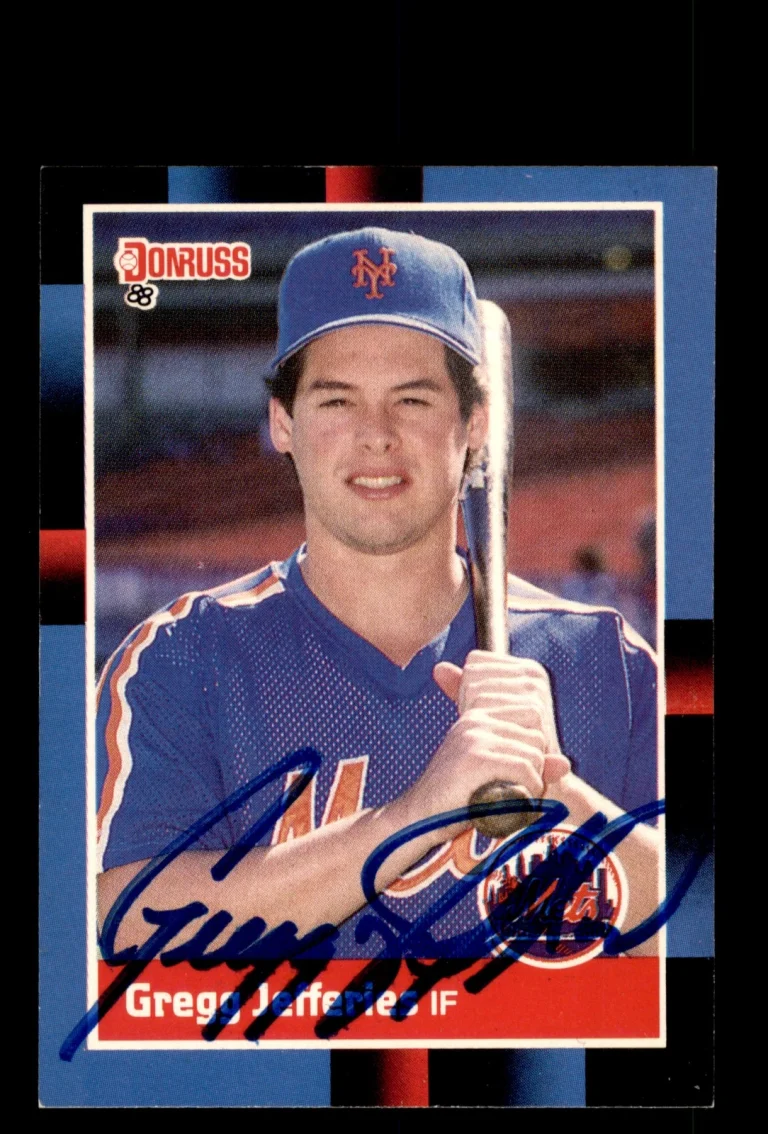 Signed Baseball Card Auto Gregg Jefferies 1988 Leaf #259 New York Mets