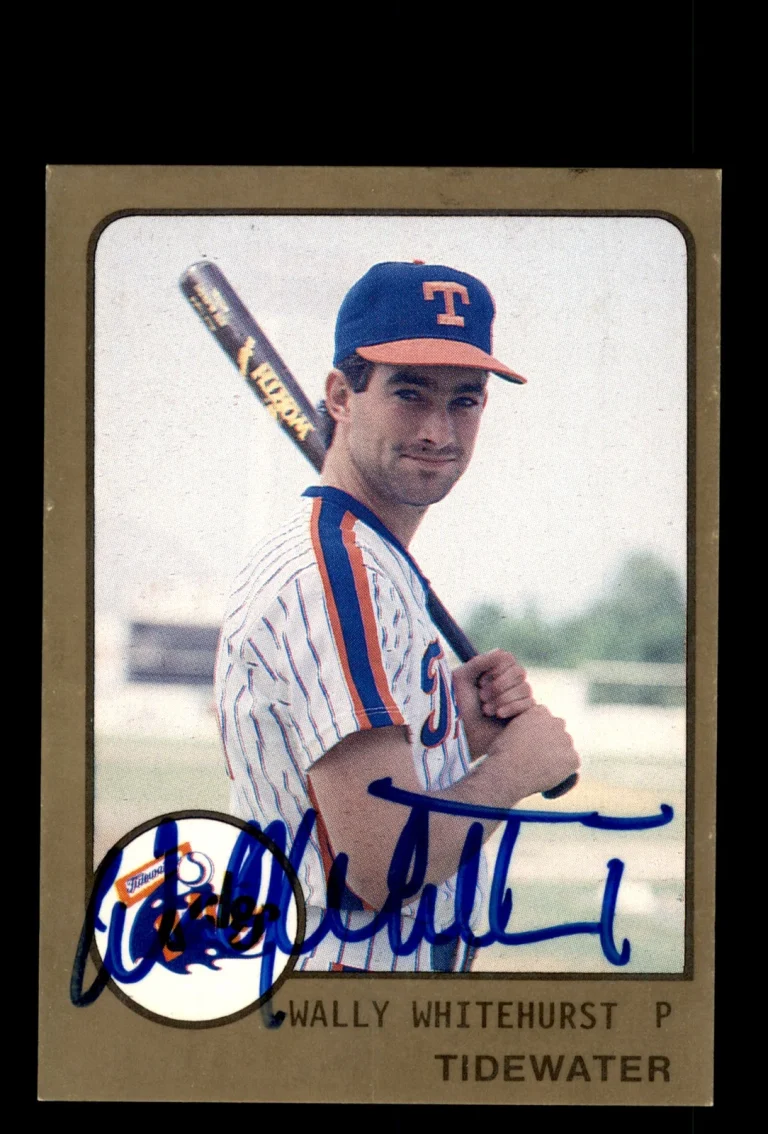 Signed Baseball Card Auto Wally Whitehurst 1988 ProCards #1589 Tidewater Tides