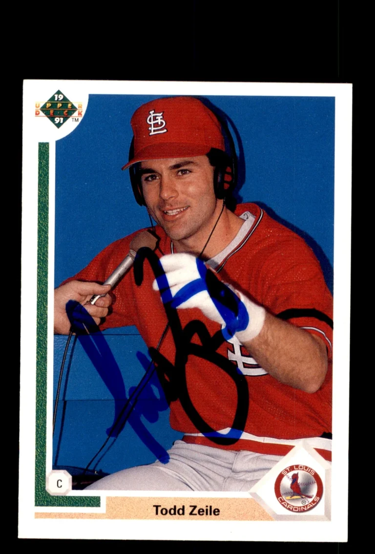 Signed Baseball Card Auto Todd Zeile 1991 Upper Deck #164 St. Louis Cardinals