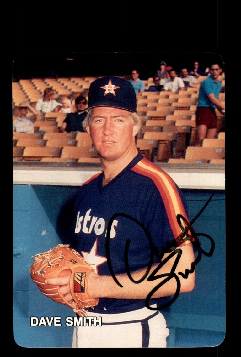 Signed Baseball Card Auto Dave Smith 1987 Mother's Cookies Houston Astros #20