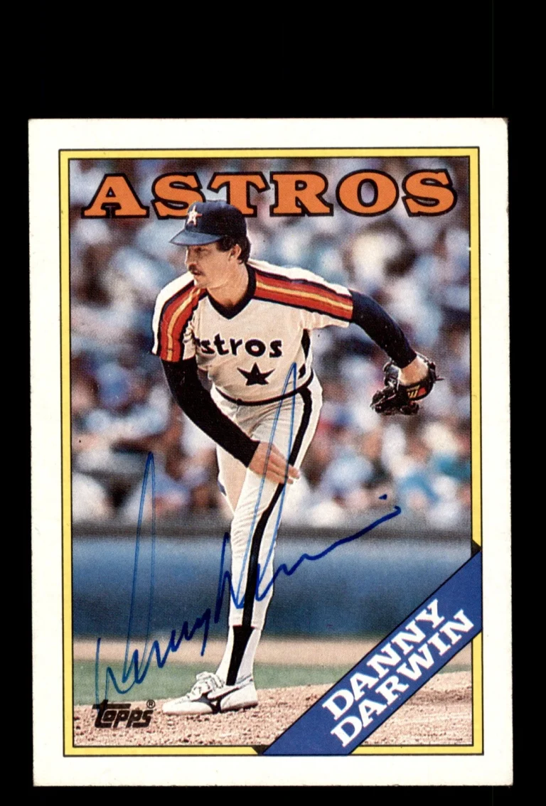 Signed Baseball Card Auto Danny Darwin 1988 Topps #461 Houston Astros