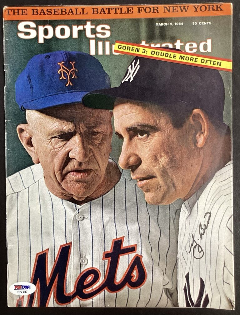 Yogi Berra Signed Sports Illustrated 3/2/1964 Yankees Autograph Stengel PSA/DNA