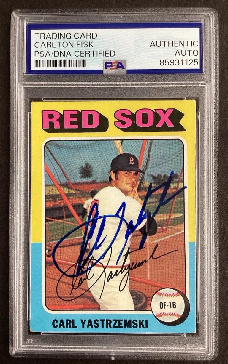 Carl Yastrzemski Signed 1975 Topps #280 Red Sox Baseball Autograph PSA/DNA