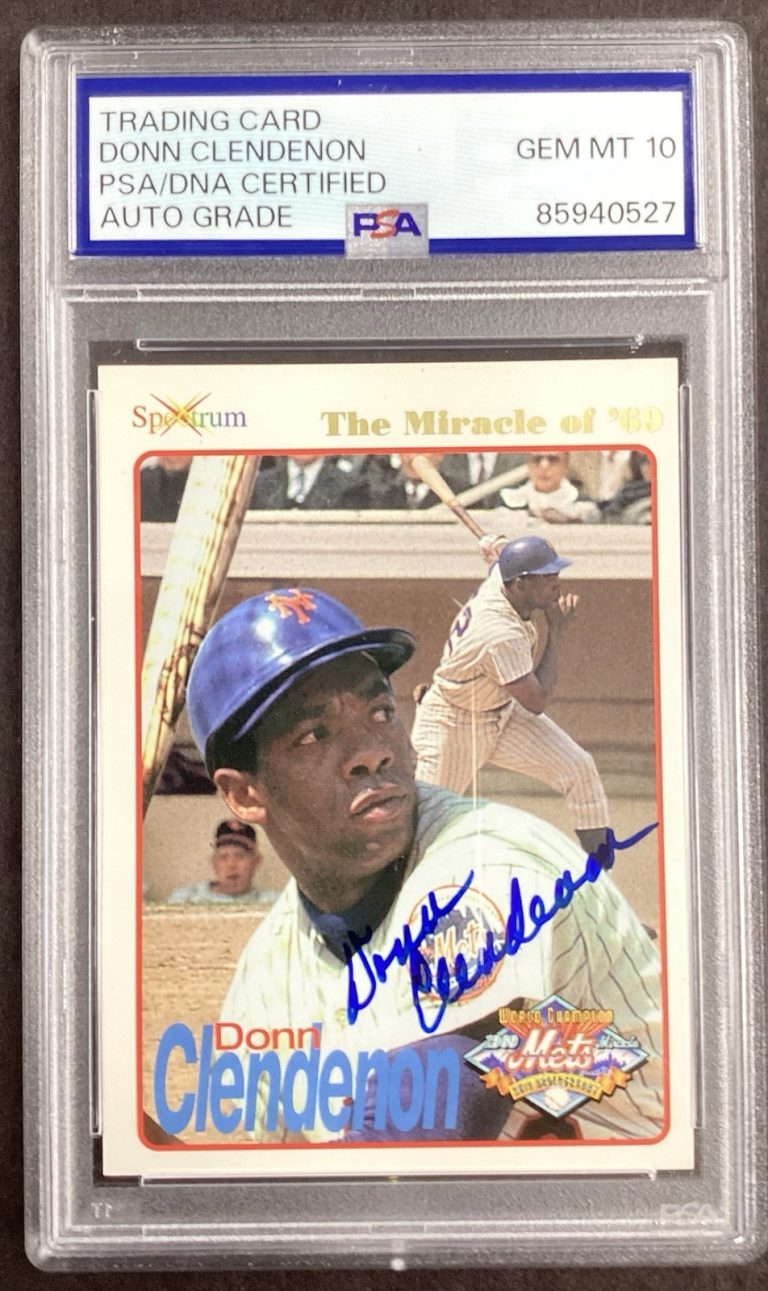 Donn Clendenon Signed 1994 Spectrum #10 Baseball Card 25 Anniv. Auto PSA/DNA 10
