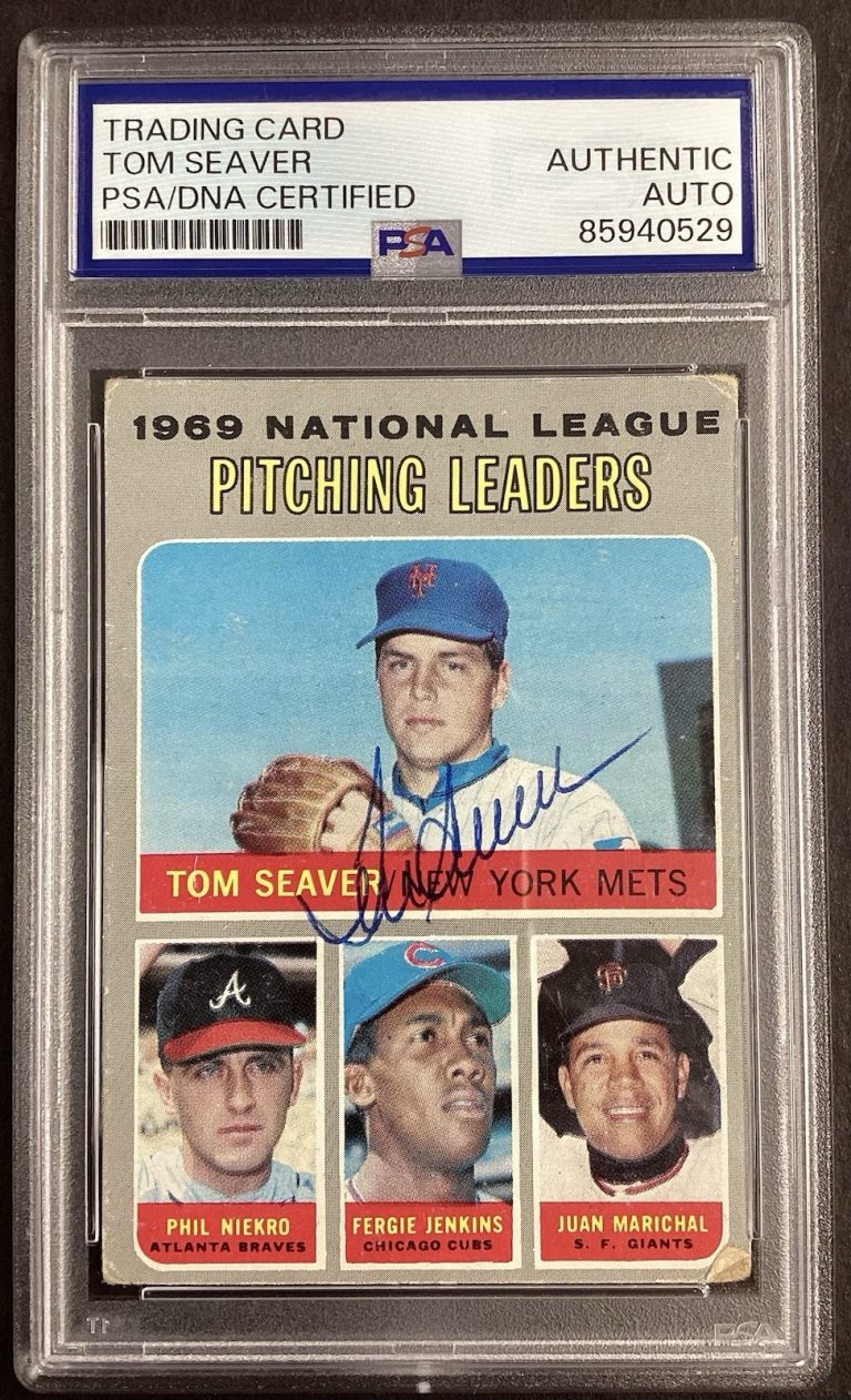 Tom Seaver Signed 1970 Topps #69 Baseball Card Mets HOF Autograph PSA/DNA