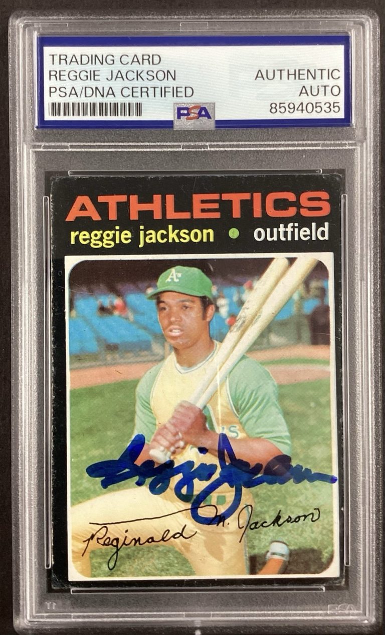 Reggie Jackson Signed 1971 Topps #20 Baseball Card HOF Autograph PSA/DNA