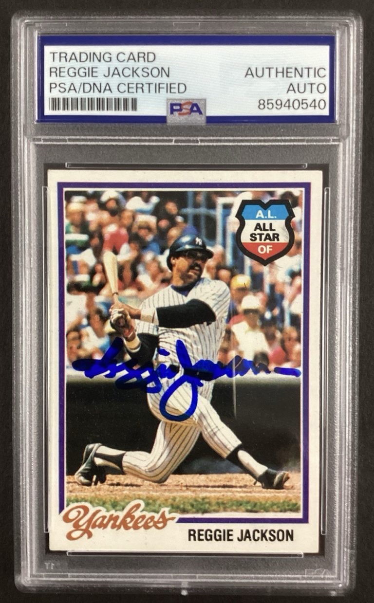 Reggie Jackson Signed 1978 Topps #200 Baseball Card Yankees HOF Auto PSA/DNA #1