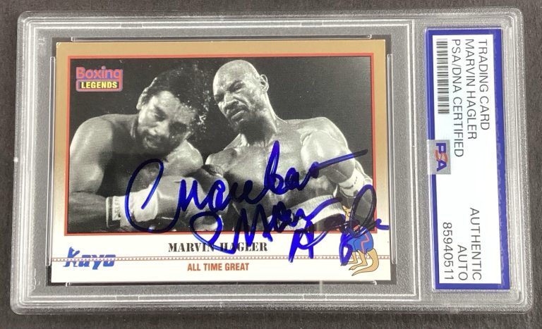 Marvelous Marvin Hagler Signed 1991 Kayo #149 Boxing Card Autograph PSA/DNA #2