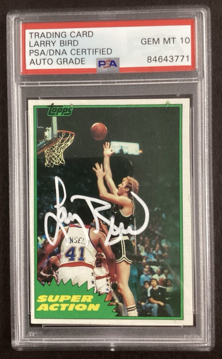 Larry Bird Signed 1981 Topps #101 Basketball Card Celtics HOF PSA/DNA Auto 10