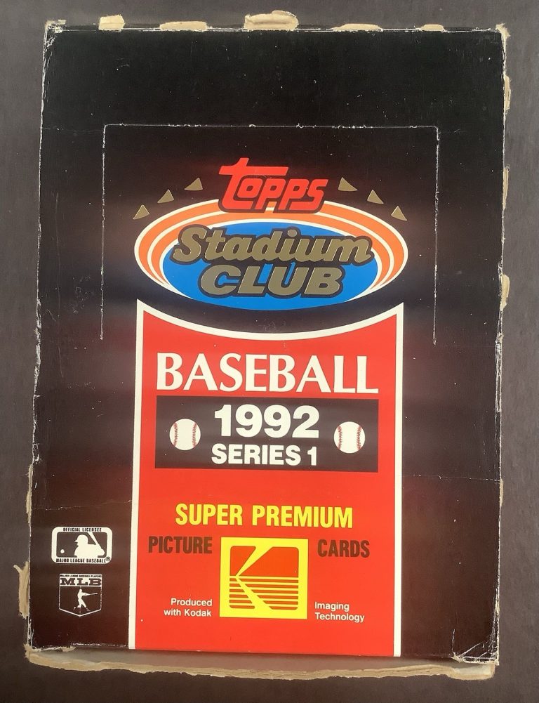 1992 Topps Stadium Club Series 1 Baseball Hobby Box 36 unopened packs Open Box