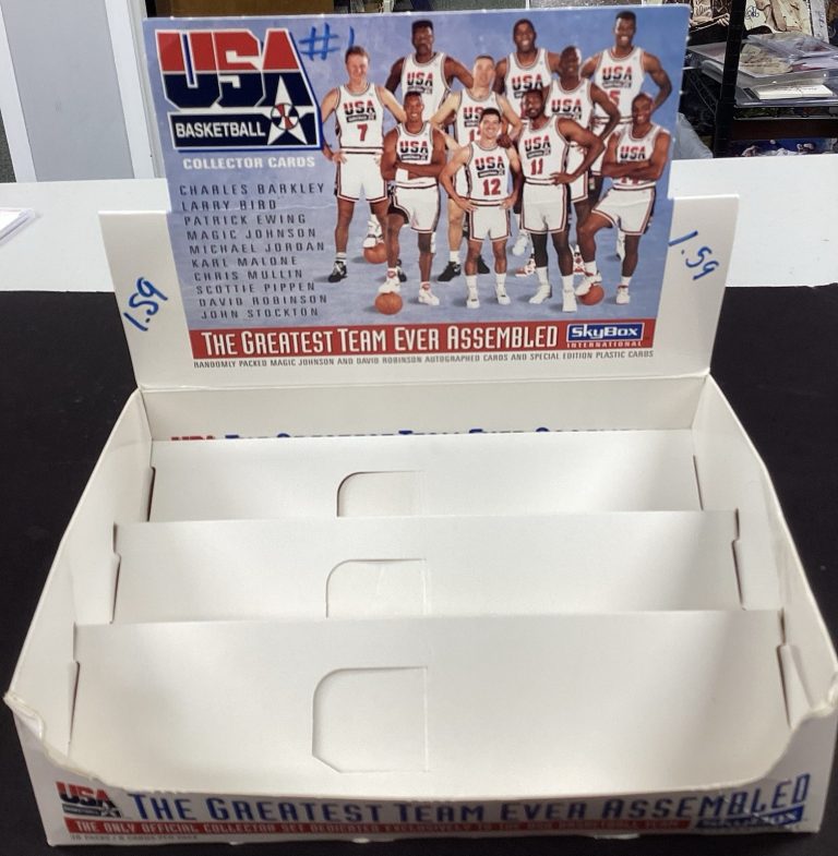 1992 SkyBox USA Dream Team Basketball Empty Wax Box No Packs Michael Jordan Gold